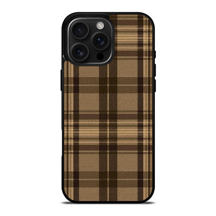 PLAID BROWN 1 iPhone 16 Pro Max Case Cover