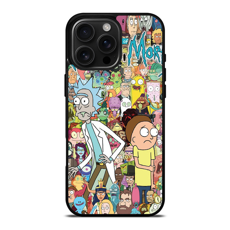 RICK AND MORTY CHHARACTER iPhone 16 Pro Max Case Cover