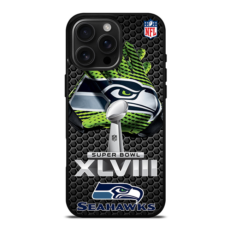 SEATTLE SEAHAWKS SUPER BOWL 48 iPhone 16 Pro Max Case Cover