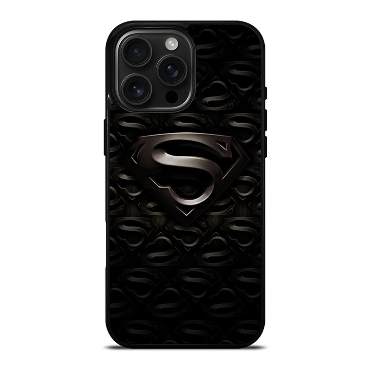 SUPERMAN BLACK LOGO iPhone 16 Pro Max Case Cover