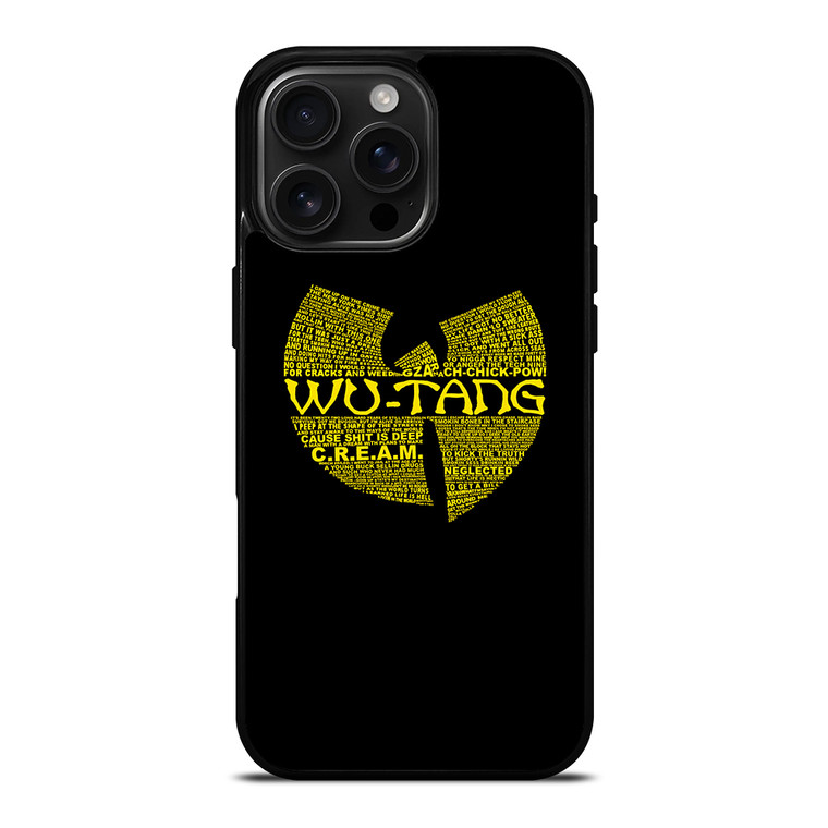 WU TANG CLAN HIP HOP iPhone 16 Pro Max Case Cover