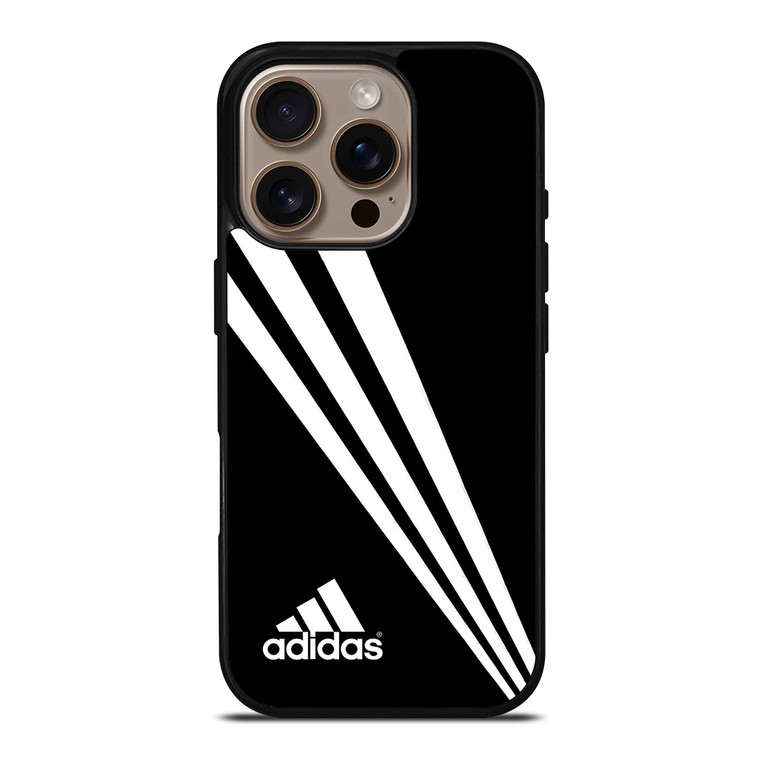 ADIDAS STRIPE BLACK iPhone 16 Pro Case Cover