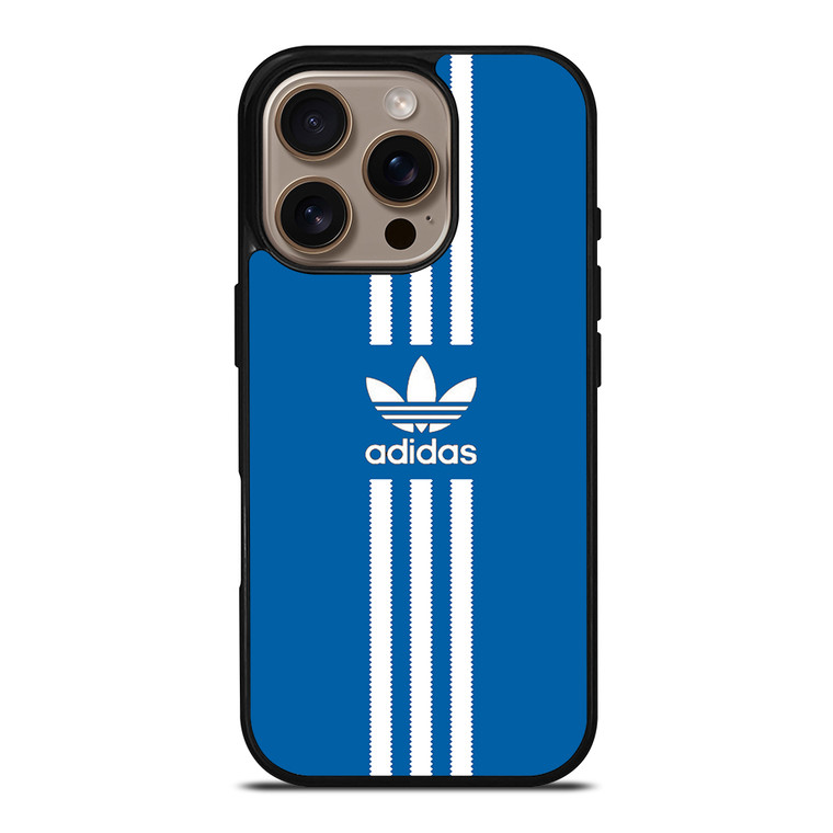 ADIDAS STRIPE BLUE iPhone 16 Pro Case Cover