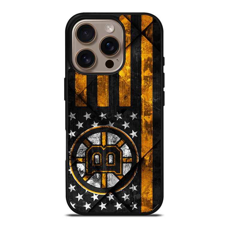 BOSTON BRUINS BLACK AND GOLD iPhone 16 Pro Case Cover
