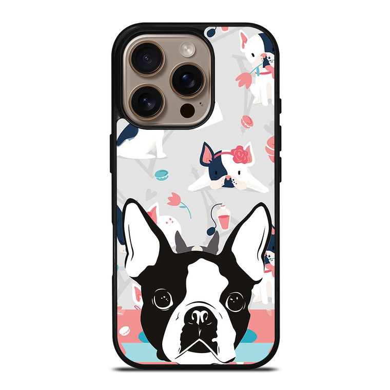 BOSTON TERRIER DOG 3 iPhone 16 Pro Case Cover