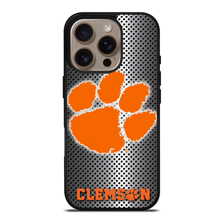 CLEMSON TIGERS METAL iPhone 16 Pro Case Cover
