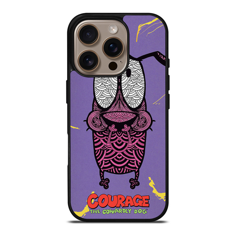 COURAGE THE COWARDLY DOG FEAR iPhone 16 Pro Case Cover COURAGE THE COWARDLY DOG FEAR iPhone 16 Pro Case Cover