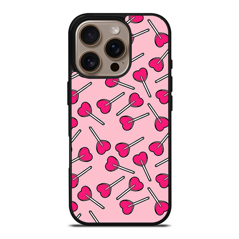 HEARTS LOLLIPOP iPhone 16 Pro Case Cover