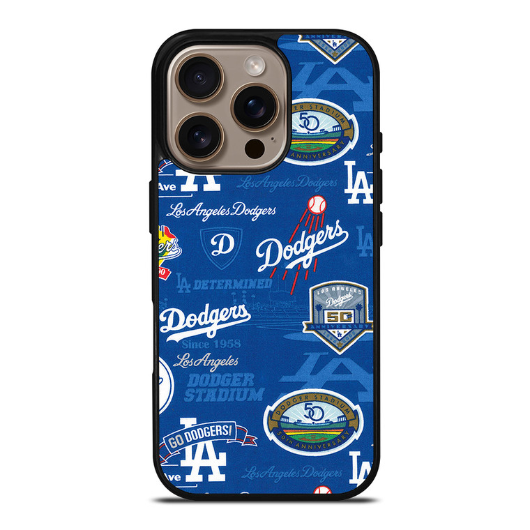 LOS ANGELES DODGERS LOGO COLLAGE iPhone 16 Pro Case Cover