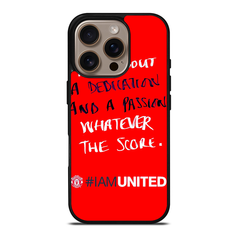 MANCHESTER UNITED I AM UNITED iPhone 16 Pro Case Cover