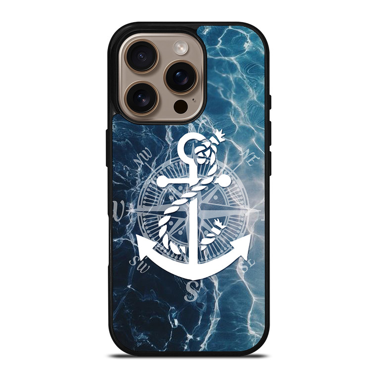 NAUTICAL ANCHOR LOGO iPhone 16 Pro Case Cover