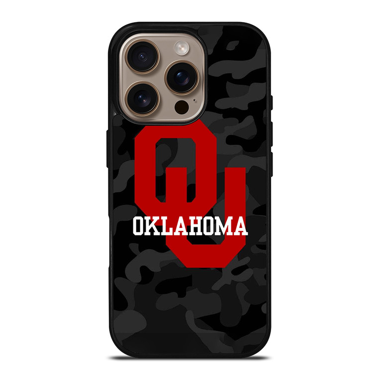 OKLAHOMA SOONERS CAMO iPhone 16 Pro Case Cover