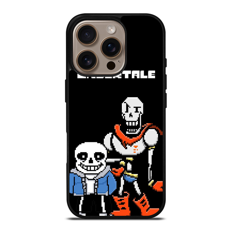 PAPYRUS AND SANS UNDERTALE 8BIT iPhone 16 Pro Case Cover