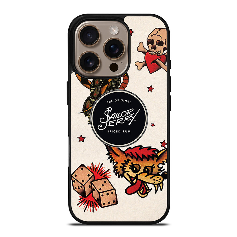 SAILOR JERRY TATTOO LOGO iPhone 16 Pro Case Cover