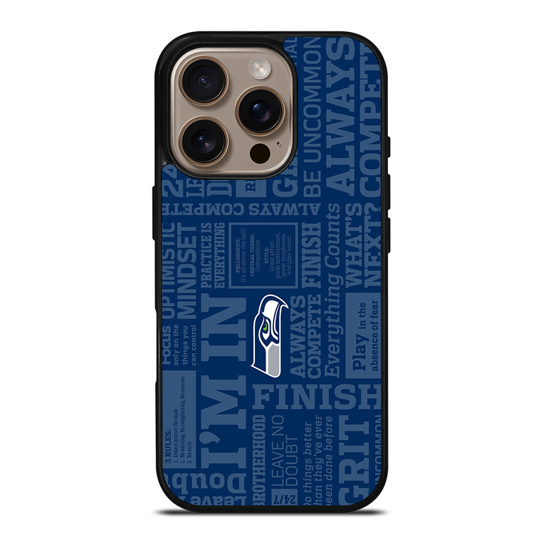 SEATTLE SEAHAWKS MANTRA iPhone 16 Pro Case Cover SEATTLE SEAHAWKS MANTRA iPhone 16 Pro Case Cover
