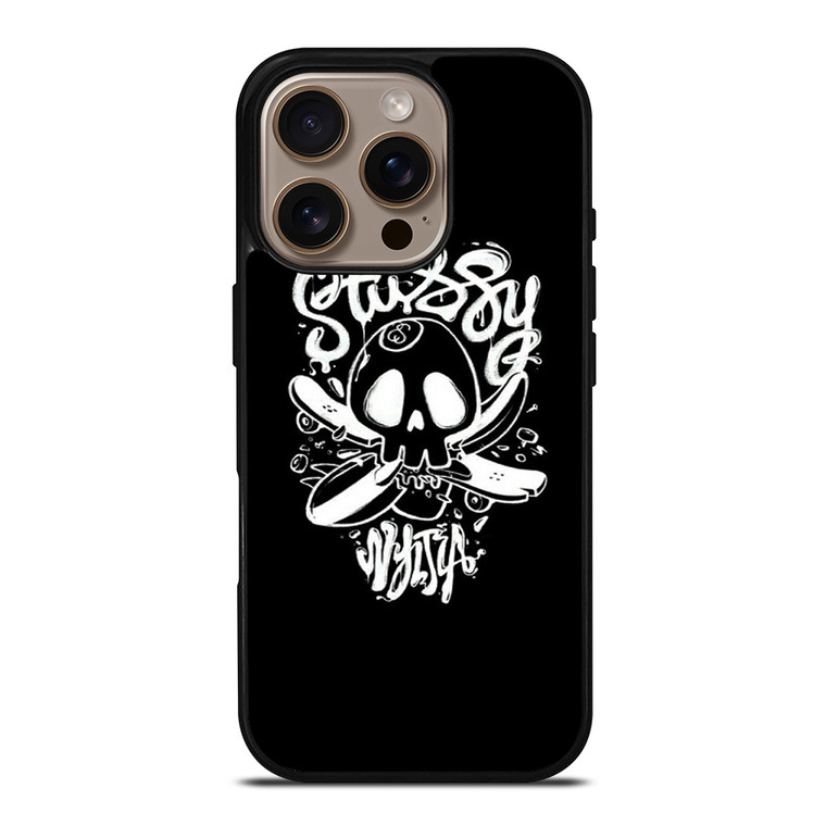 STUSSY SKULL LOGO iPhone 16 Pro Case Cover STUSSY SKULL LOGO iPhone 16 Pro Case Cover