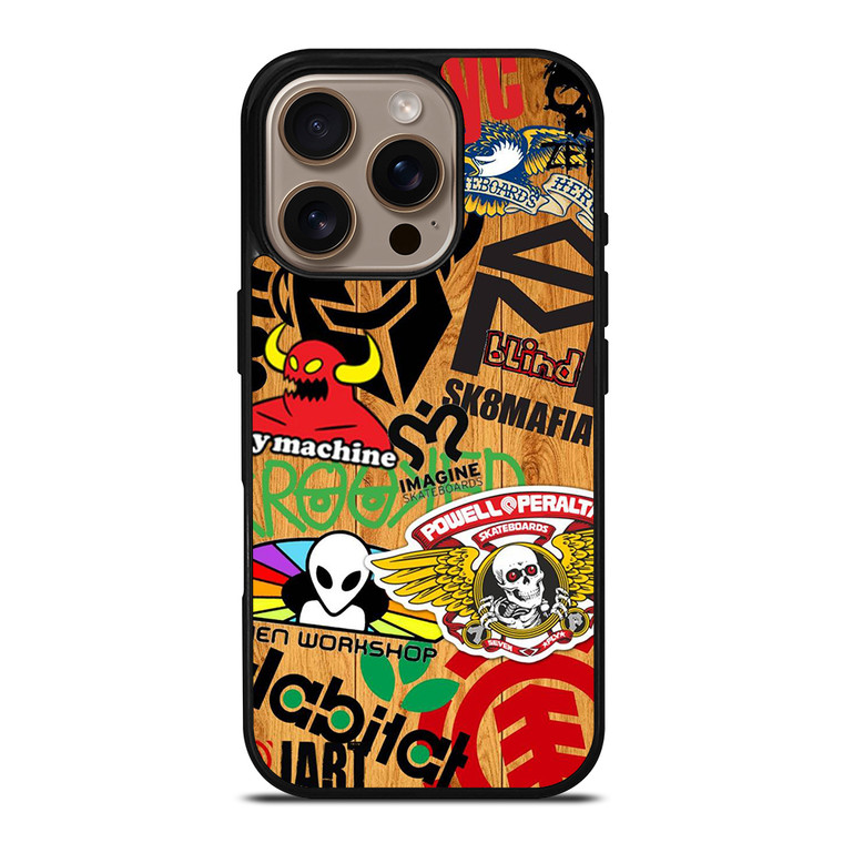 TOY MACHINE STICKER SKATEBOARD iPhone 16 Pro Case Cover