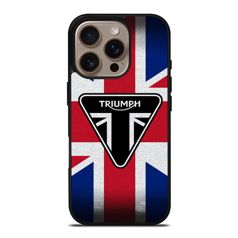 TRIUMPH MOTORCYCLE FLAG LOGO iPhone 16 Pro Case Cover