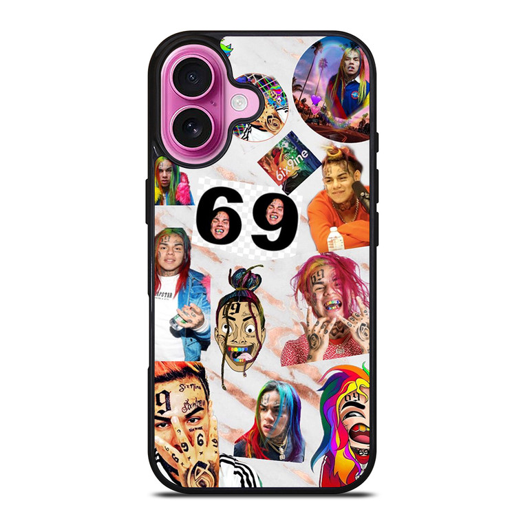 6IX9INE RAPPER COLLAGE iPhone 16 Plus Case Cover
