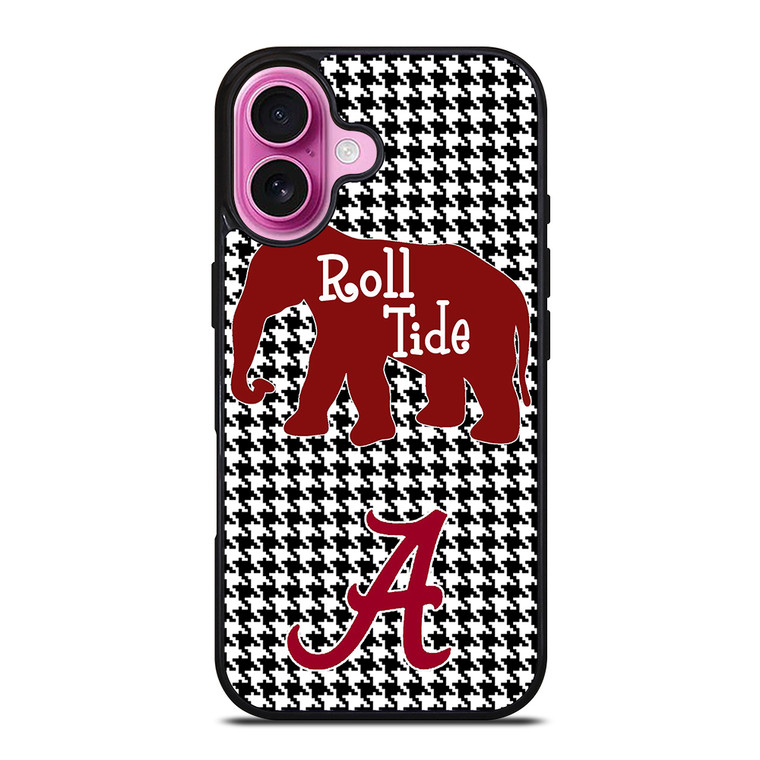 ALABAMA CRIMSON TIDE HOUNDSTOOTH iPhone 16 Plus Case Cover
