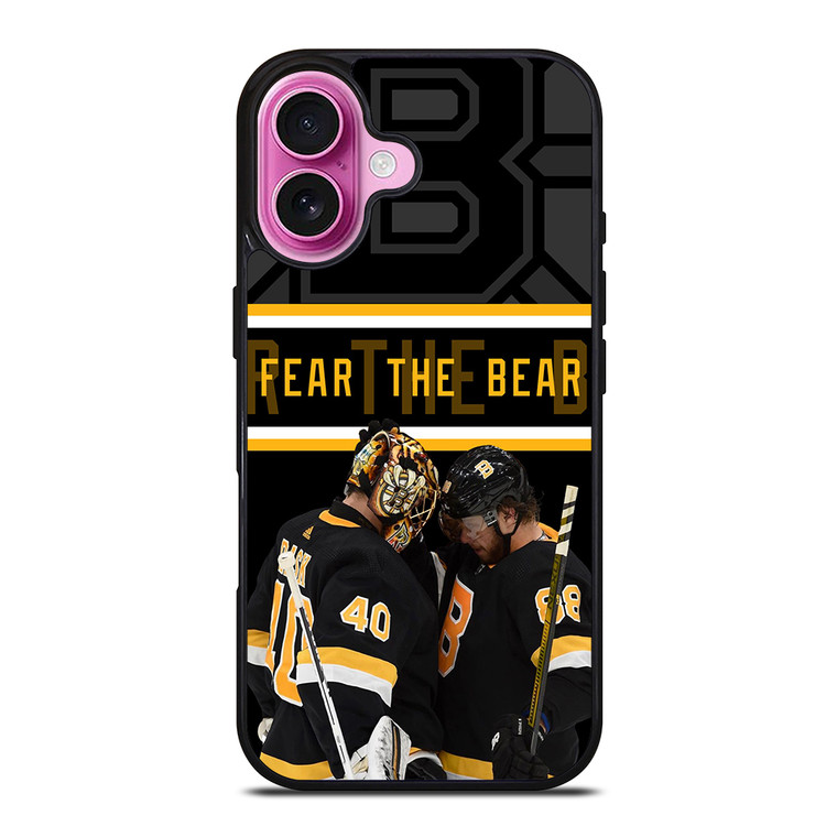BOSTON BRUINS FEAR THE BEAR iPhone 16 Plus Case Cover