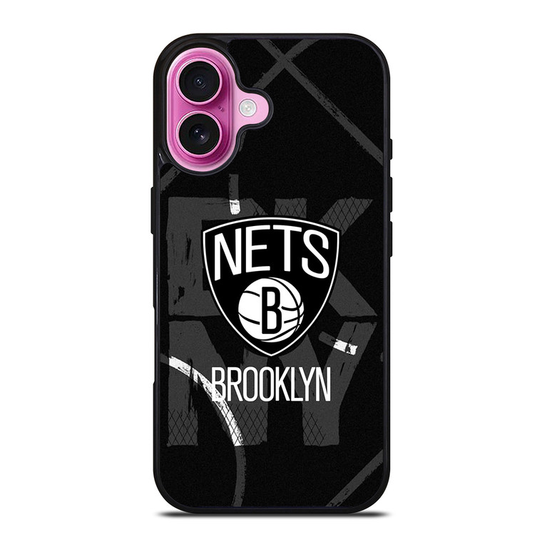 BROOKLYN NETS NBA TEAM LOGO iPhone 16 Plus Case Cover