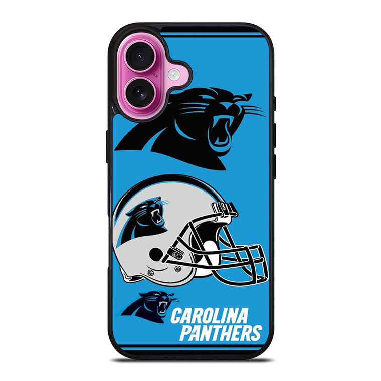 CAROLINA PANTHERS LOGO COLLAGE iPhone 16 Plus Case Cover