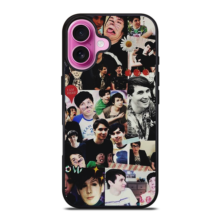 DAN AND PHIL COLLAGE 2 iPhone 16 Plus Case Cover DAN AND PHIL COLLAGE 2 iPhone 16 Plus Case Cover