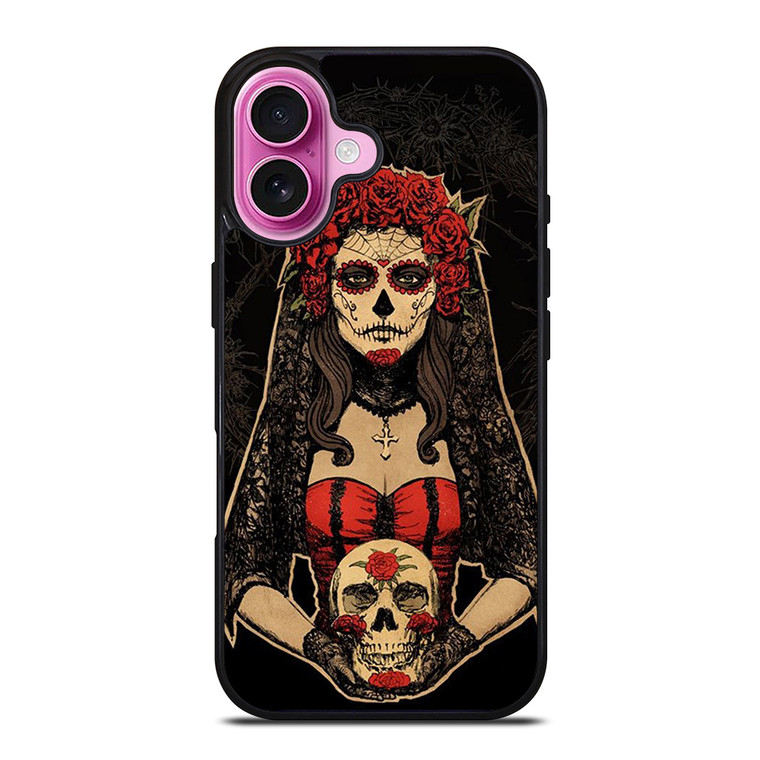 DAY OF THE DEAD ART iPhone 16 Plus Case Cover DAY OF THE DEAD ART iPhone 16 Plus Case Cover