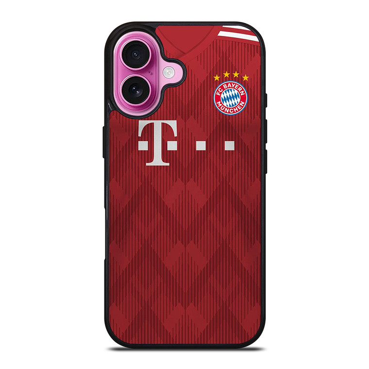 FC BAYERN MUNCHEN JERSEY RED iPhone 16 Plus Case Cover FC BAYERN MUNCHEN JERSEY RED iPhone 16 Plus Case Cover