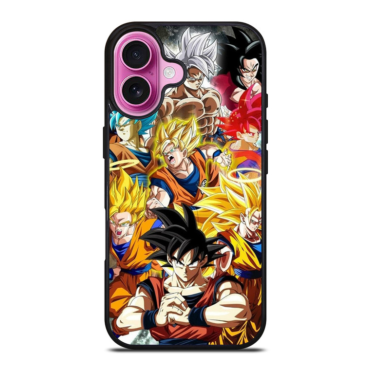 GOKU DRAGON BALL ALL SUPER SAIYAN iPhone 16 Plus Case Cover