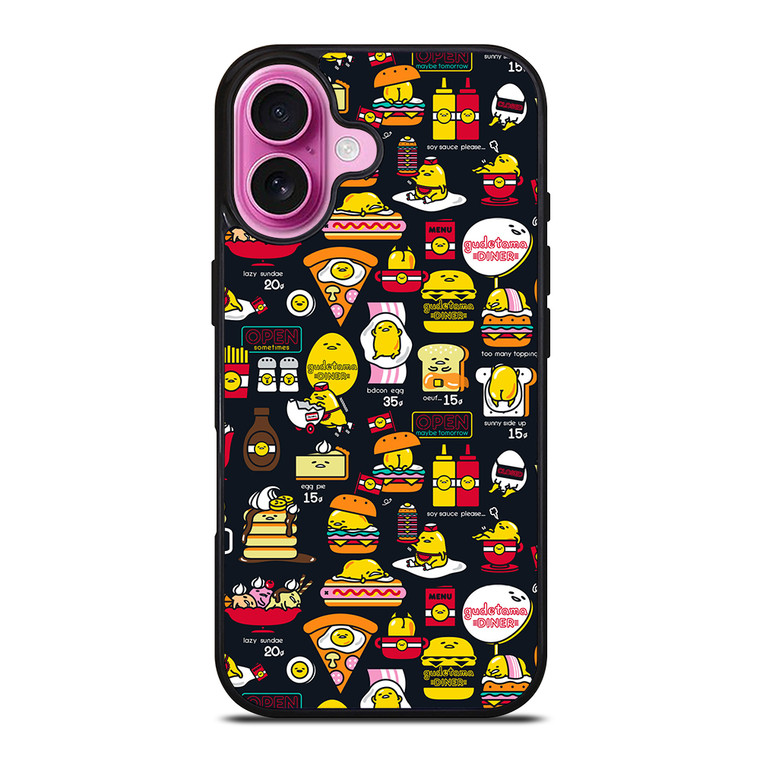 GUDETAMA LAZY EGG COLLAGE iPhone 16 Plus Case Cover