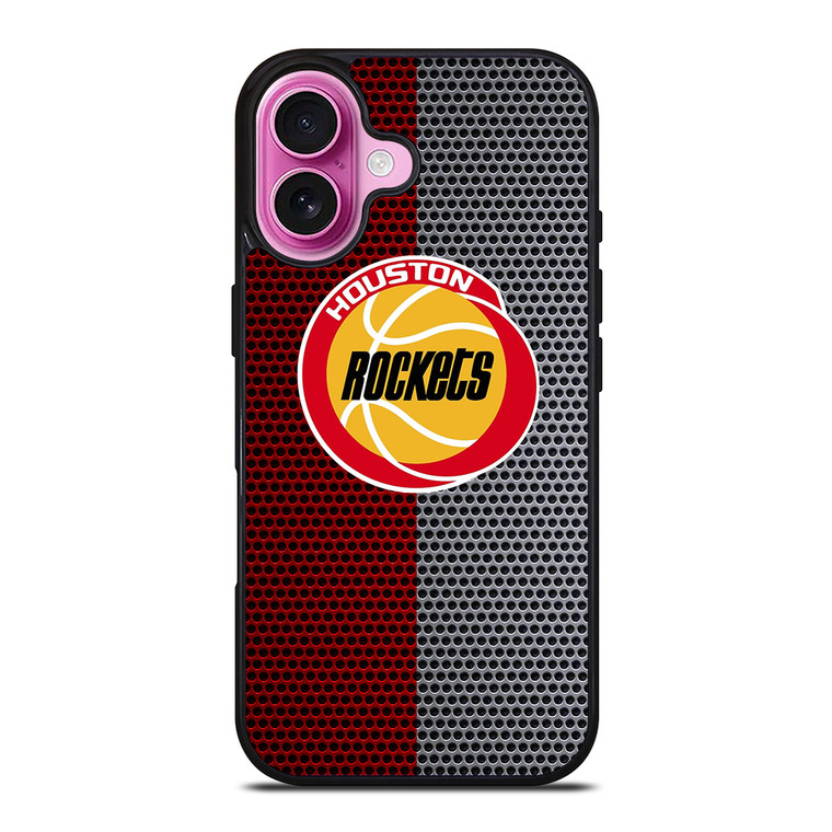 HOUSTON ROCKETS METAL LOGO iPhone 16 Plus Case Cover