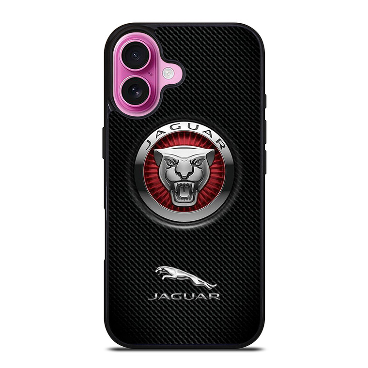 JAGUAR CARBON LOGO 3 iPhone 16 Plus Case Cover JAGUAR CARBON LOGO 3 iPhone 16 Plus Case Cover
