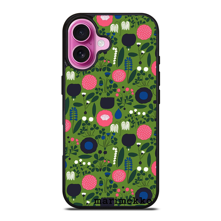 MARIMEKKO GREEN HERITAGE iPhone 16 Plus Case Cover