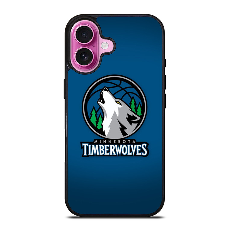 MINNESOTA TIMBERWOLVES LOGO BASKETBALL iPhone 16 Plus Case Cover