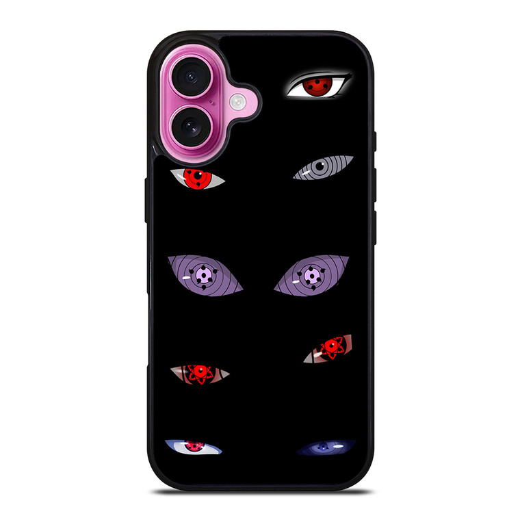 NARUTO SHARINGAN EYE COLLAGE iPhone 16 Plus Case Cover