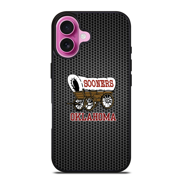 OKLAHOMA SOONERS METAL LOGO iPhone 16 Plus Case Cover