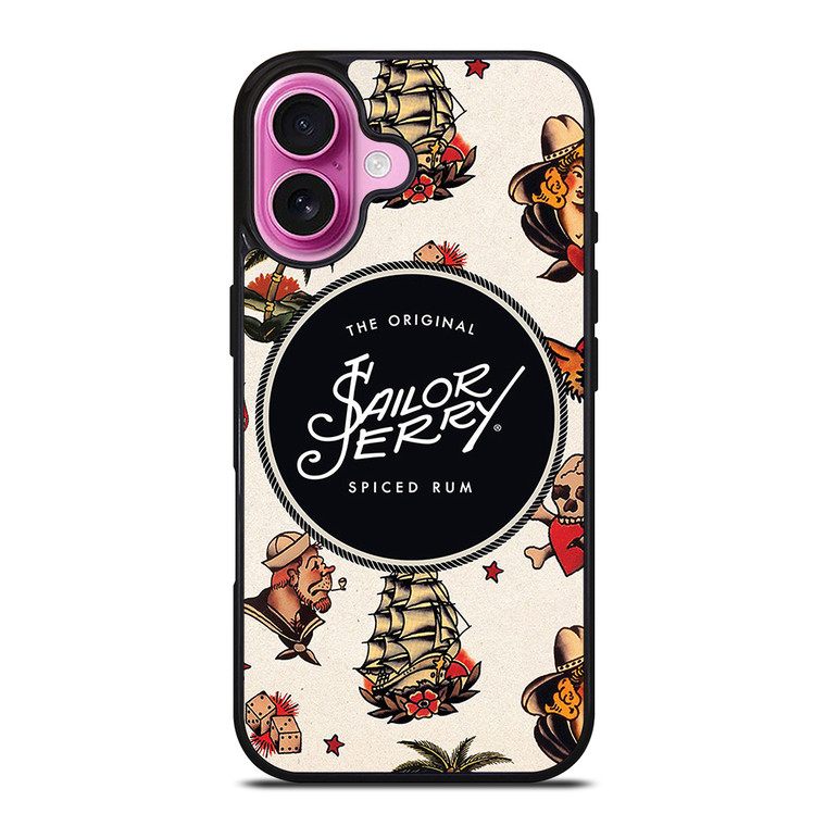 SAILOR JERRY PATTERN iPhone 16 Plus Case Cover
