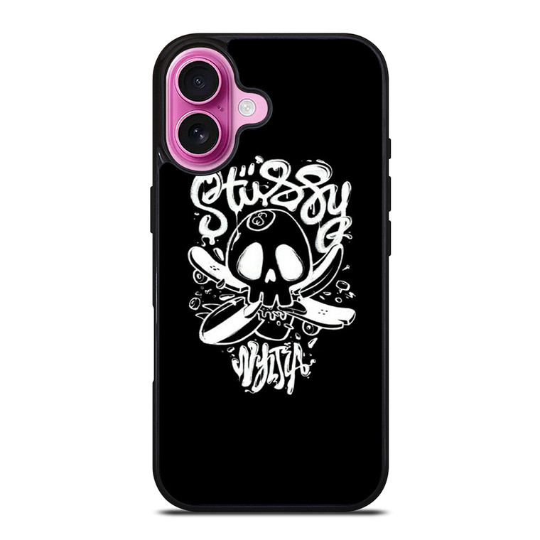 STUSSY SKULL LOGO iPhone 16 Plus Case Cover STUSSY SKULL LOGO iPhone 16 Plus Case Cover