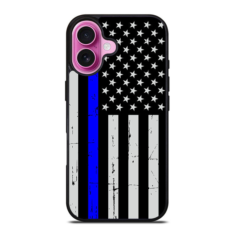 THIN BLUE LINE AMERICAN iPhone 16 Plus Case Cover