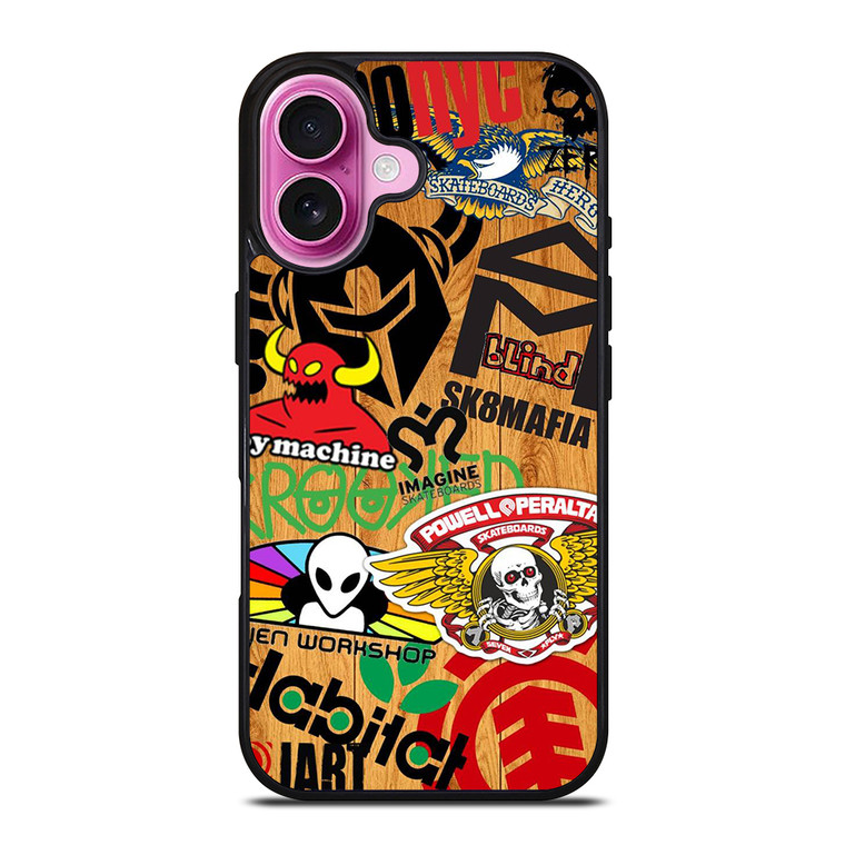 TOY MACHINE STICKER SKATEBOARD iPhone 16 Plus Case Cover