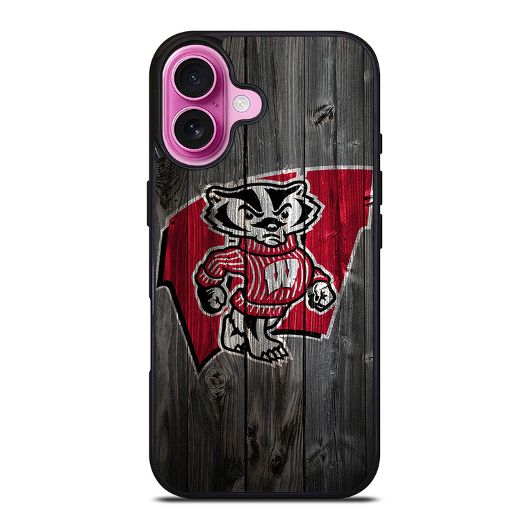 WISCONSIN BADGERS 1 iPhone 16 Plus Case Cover WISCONSIN BADGERS 1 iPhone 16 Plus Case Cover
