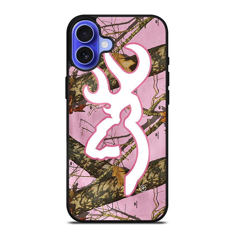 CAMO PINK BROWNING iPhone 16 Case Cover