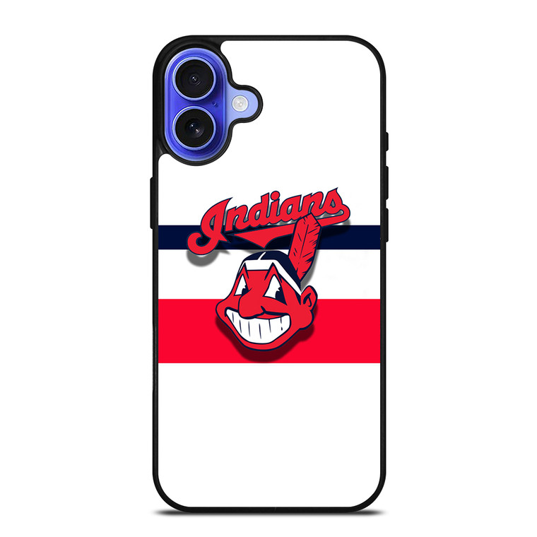 CLEVELAND INDIANS STRIPE LOGO iPhone 16 Case Cover
