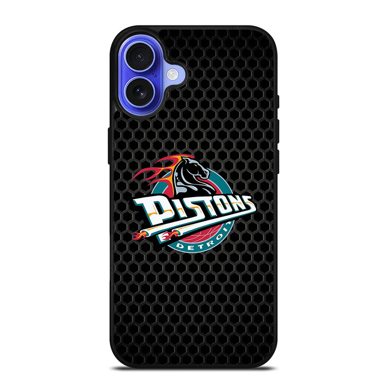 DETROIT PISTONS METAL LOGO iPhone 16 Case Cover