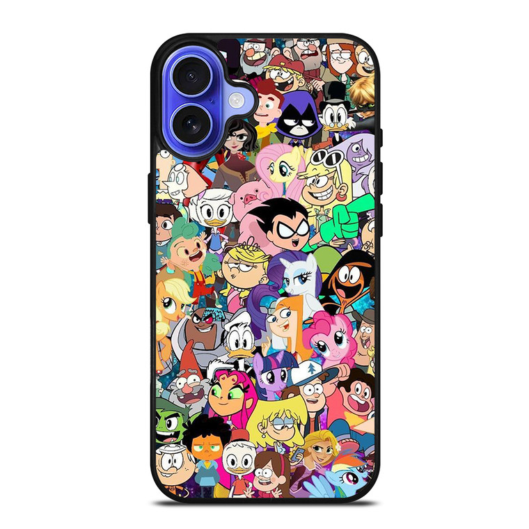 DISNEY CARTOON COLLAGE iPhone 16 Case Cover