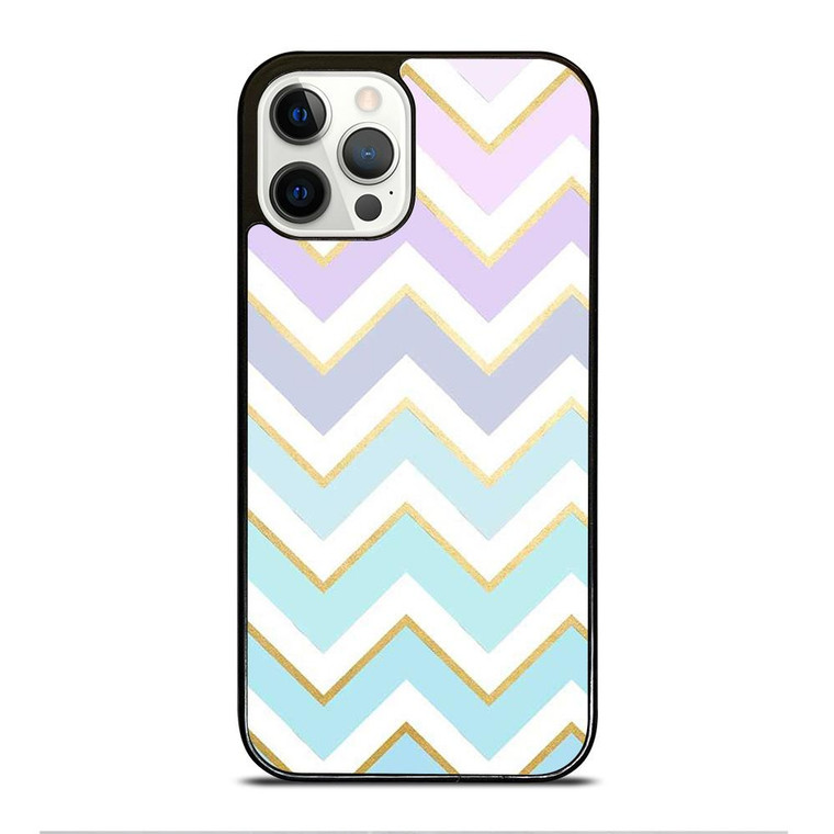 OMBRE PASTEL CHEVRON PATTERN iPhone 12 Pro Case Cover