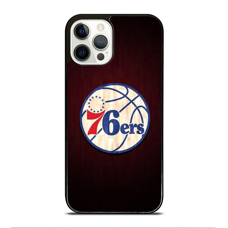 PHILADELPHIA 76ERS WOODEN LOGO iPhone 12 Pro Case Cover