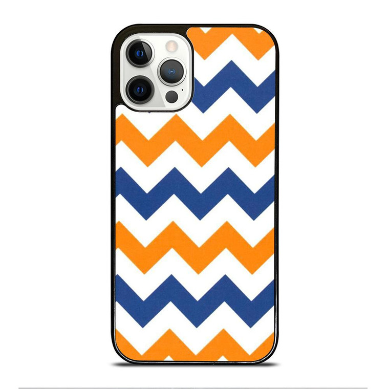 RILEY BLAKE ORANGE AND BLUE STRIPE iPhone 12 Pro Case Cover